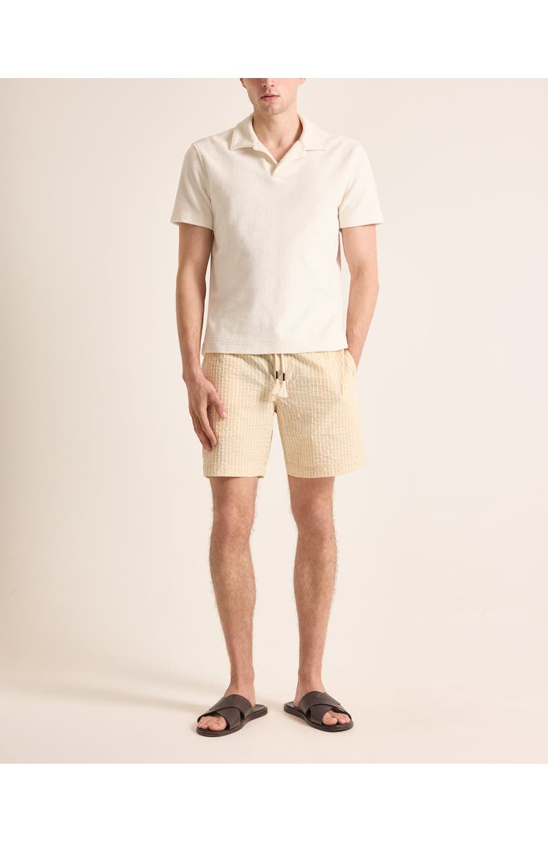 Orlebar Brown Sonoran Seersucker Relaxed Fit Seersucker Stripe Shorts, Alternate, color, Biscuit/Latte Stripe
