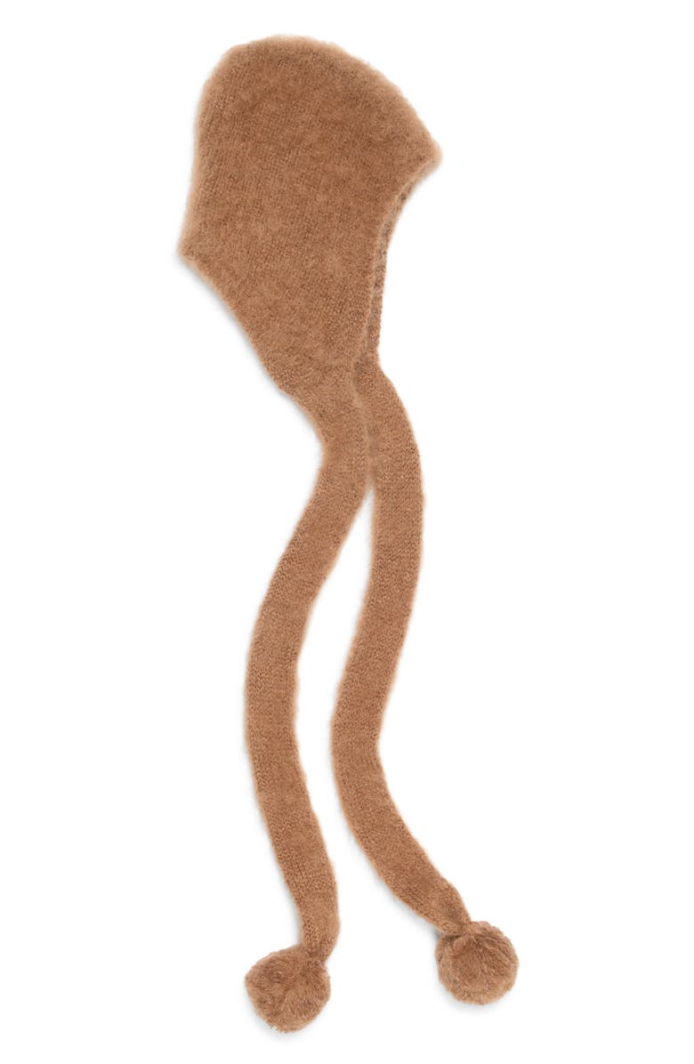 Acne Studios Mohair & Wool Earflap Hat, Main, color, Clay Beige