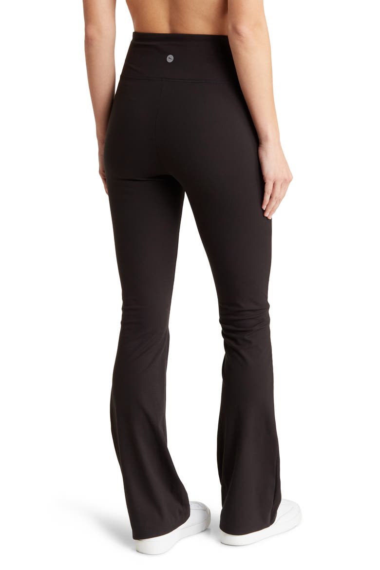High Waist Bootcut Leggings, Alternate, color, BLACK