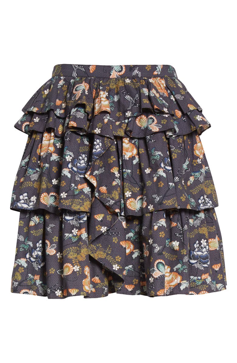 Ulla Johnson Alyssa Floral Tiered Skirt, Alternate, color,