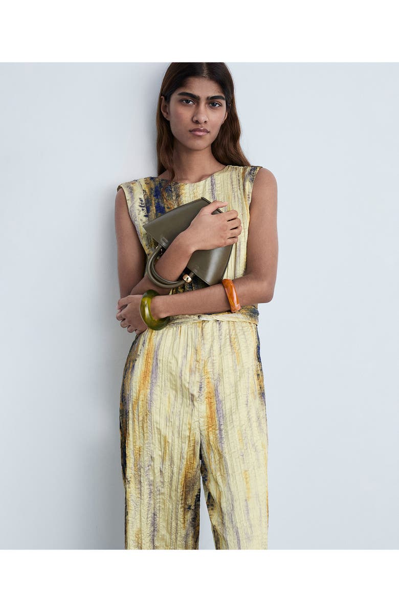 MANGO Sleeveless Satin Jumpsuit, Alternate, color, 