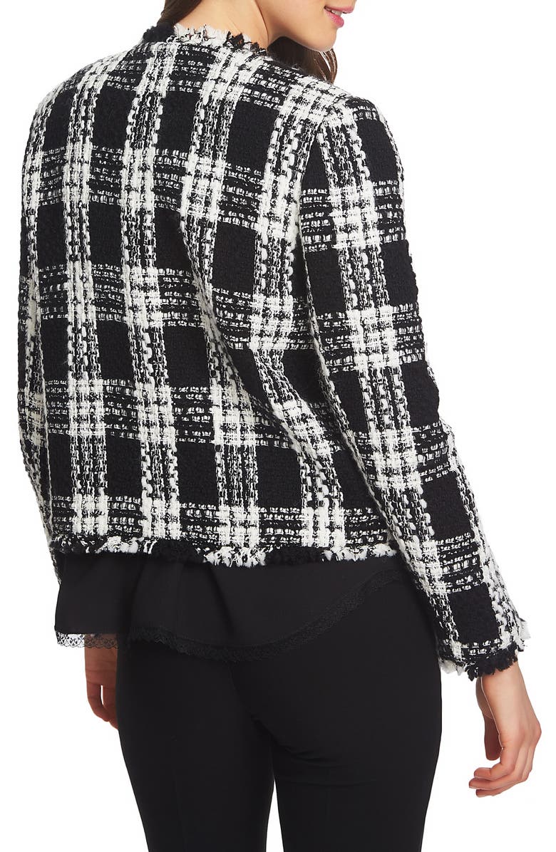 1.STATE Raw Edge Plaid Tweed Jacket, Alternate, color, 