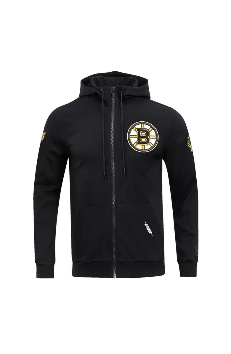 PRO STANDARD Men's Pro Standard Black Boston Bruins Classic Chenille Full-Zip Hoodie Jacket, Alternate, color, Black