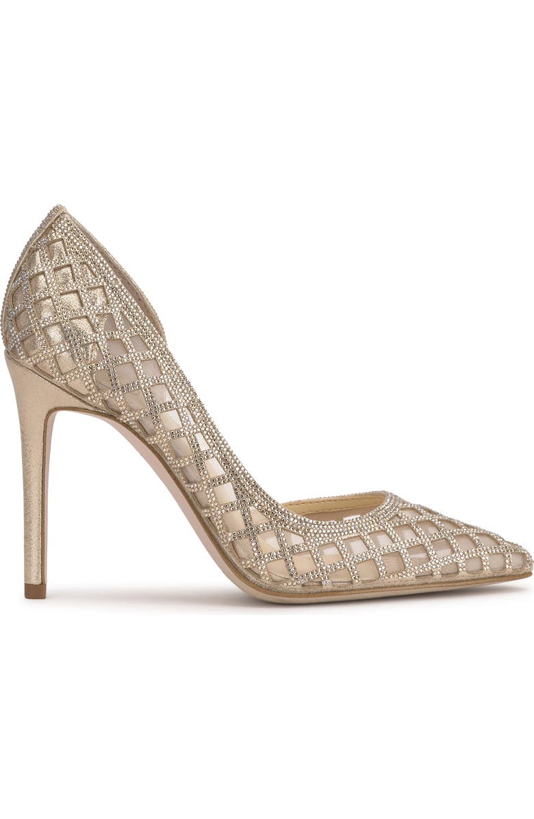 Jessica Simpson Prizma 8 Half d'Orsay Pump, Alternate, color, Champagne Rhinestone