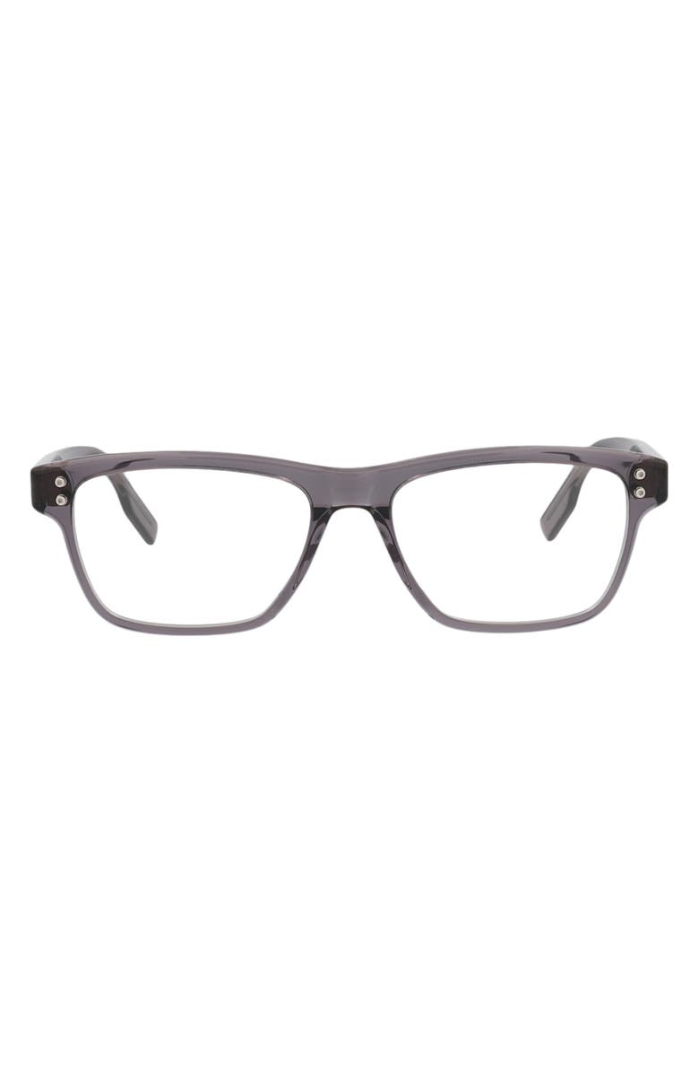 Montblanc 55mm Rectangular Optical Glasses, Main, color, Grey Grey Transparent