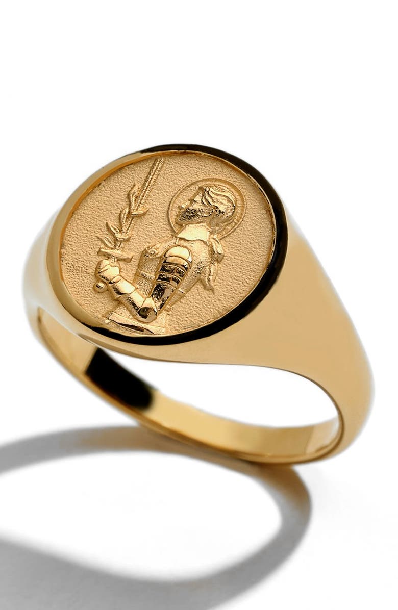 Awe Inspired Joan of Arc Signet Ring, Alternate, color,
