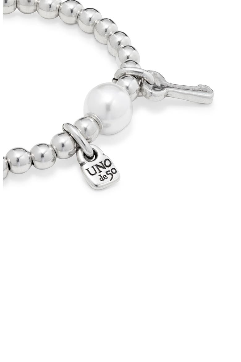 Luna Pearl and Charms Bracelet, Alternate, color, Silver