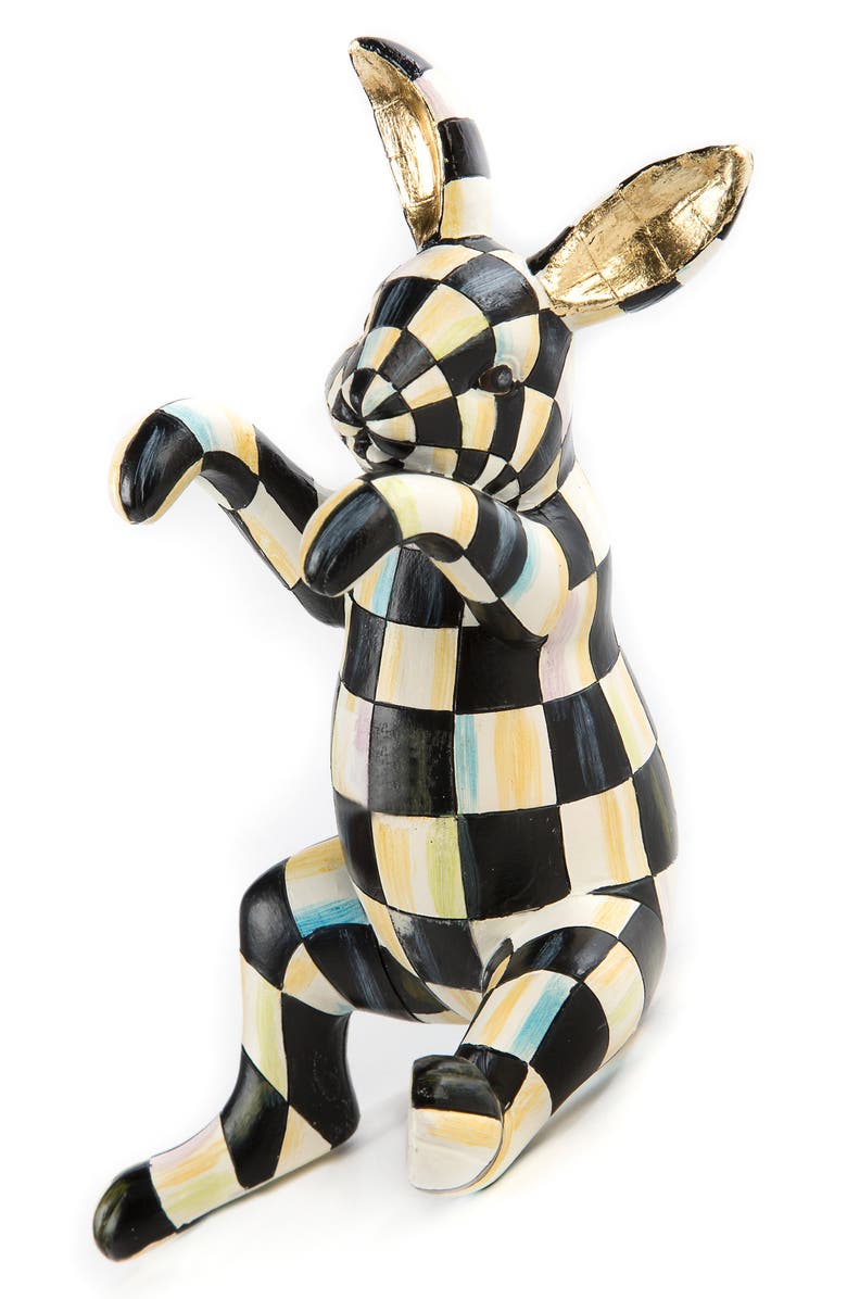 MACKENZIE CHILDS Funny Bunny Pot Climber, Main, color, Black