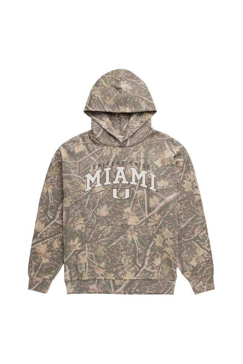 Men's Uscape Apparel  Camo Miami Hurricanes Back Bay Fleece Hoodie, Main, color, Camo