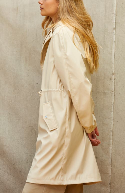 Crescent Rain Coat Jacket In Cream