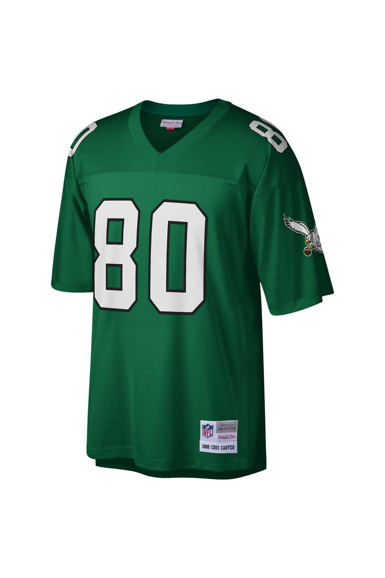 Men's Mitchell & Ness Cris Carter Kelly Green Philadelphia Eagles Legacy Replica Jersey, Alternate, color, Kelly Green