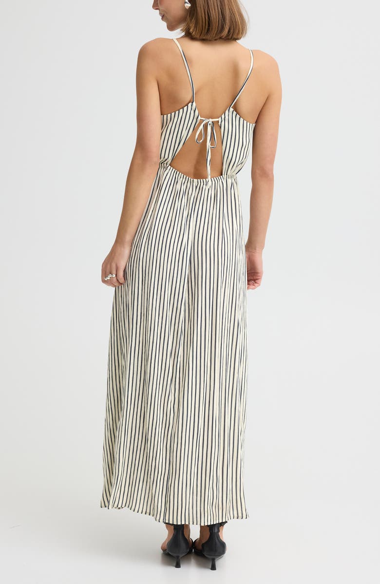 ICHI Stripe Maxi Dress, Alternate, color, Total Eclipse Stripe