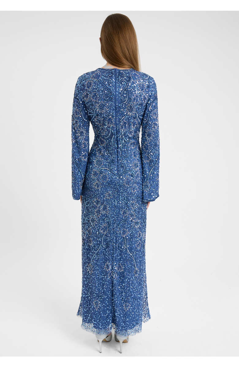 MARYISA Modest Embellished Sequin Beaded Dress Maxi With High Detailed Work, Alternate, color, Powder Blue