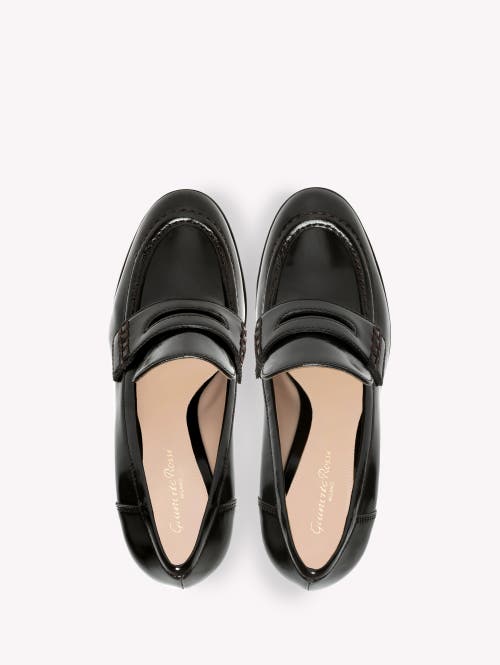 Gianvito Rossi 100mm Patent-leather Platform Loafers In Brown