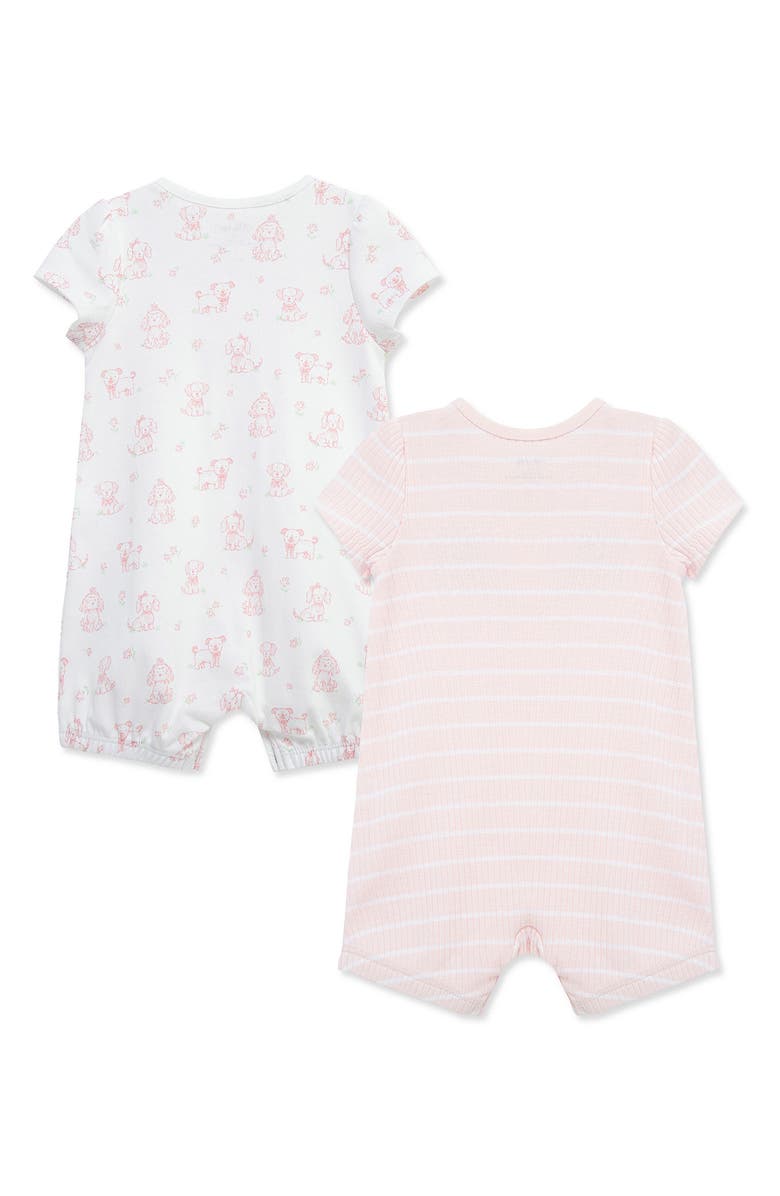 Little Me Puppies 2-Pack Assorted Rompers, Alternate, color, 