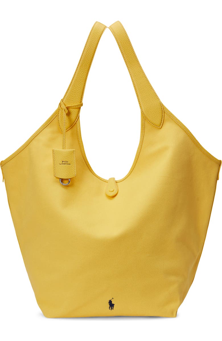 Polo Ralph Lauren Large Polo Play Canvas Tote, Main, color, Yellow