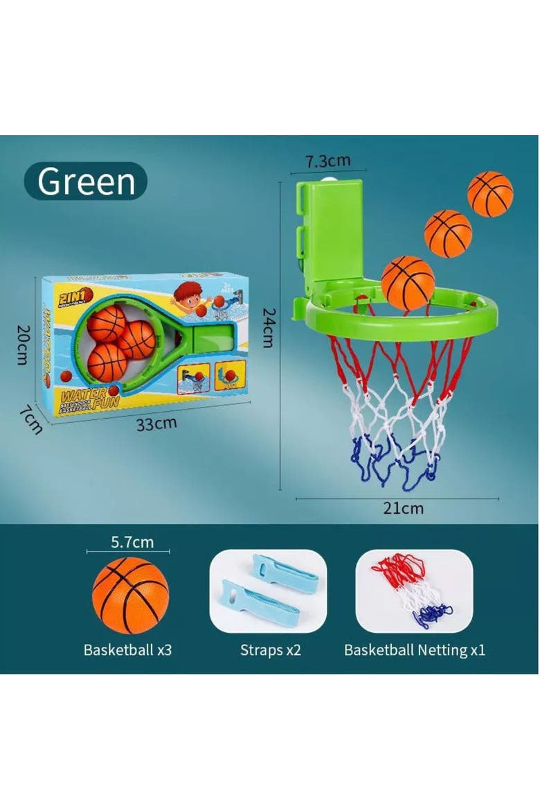 Basketball Adjustable Suction Hoop Playset, Alternate, color, Green