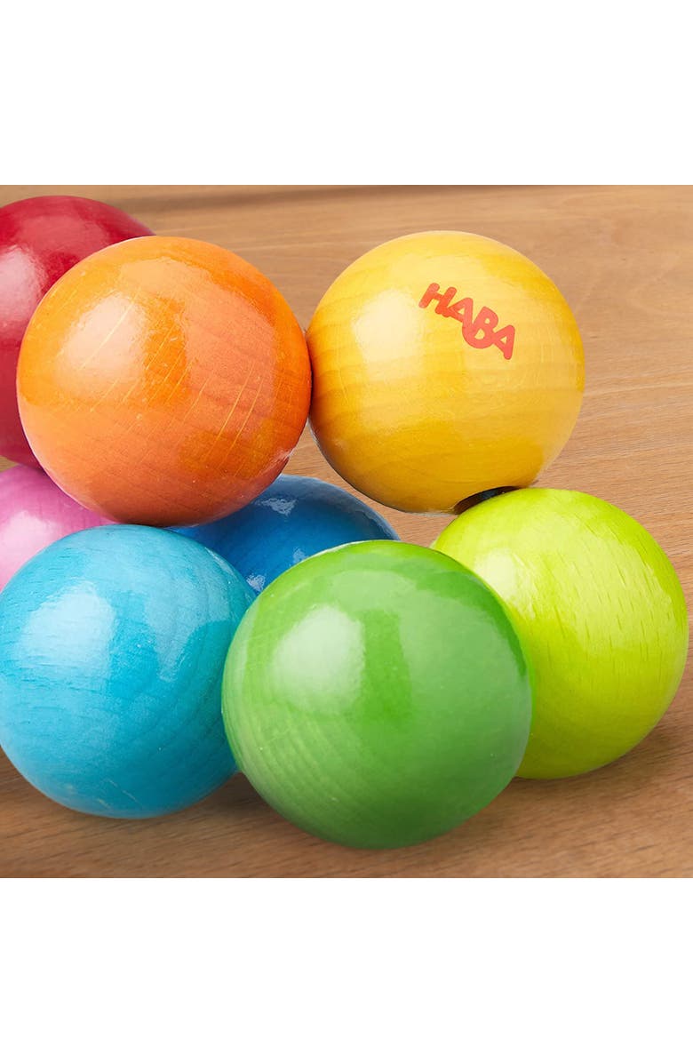 HABA Wooden Baby Teething Toy Magica, Sensory Grasping Rattle for Babies 6-24 Months, Safe & Colorful Sensory Toys for Babies and New Baby Gift, Alternate, color, 