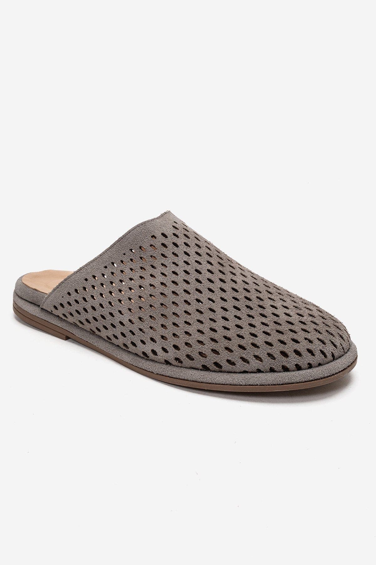 Melara Leather Slip On Mule, Alternate, color, Grey Suede