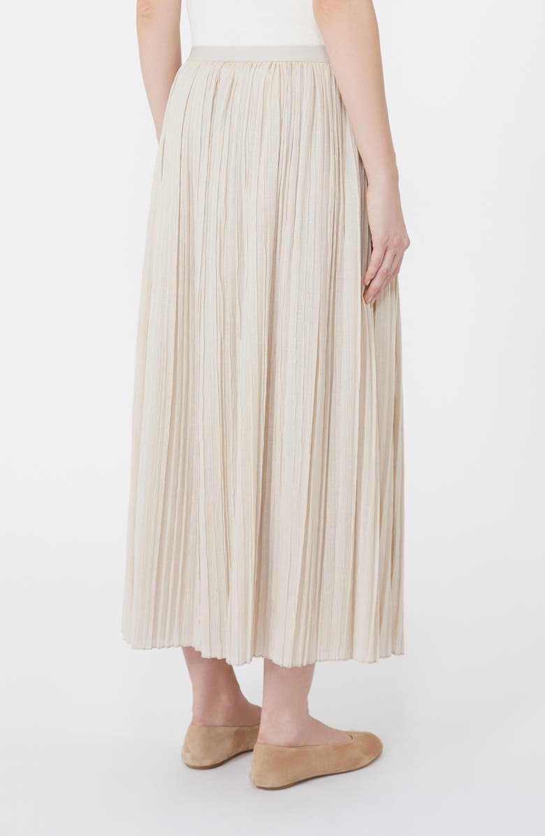 Weekend Max Mara Cral Pleated Jersey Midi Skirt, Alternate, color, Beige