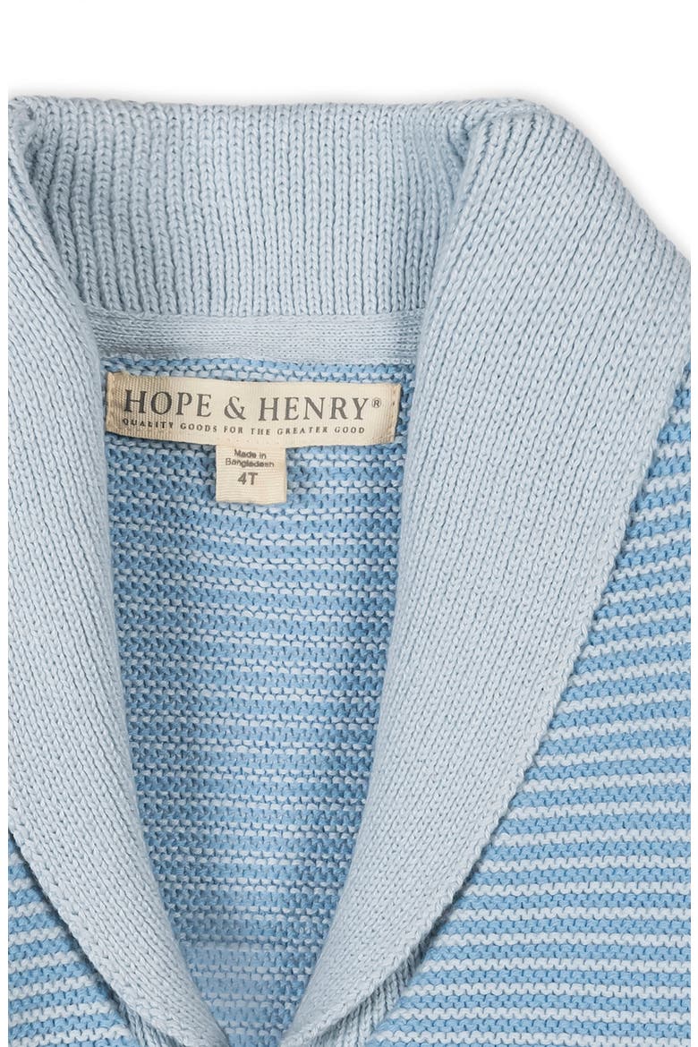 Kids' Organic Shawl Collar Cardigan Sweater, Alternate, color, Bluebell
