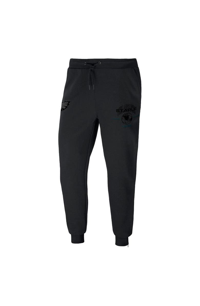 STAPLE Men's NFL x Staple Black Philadelphia Eagles Globe Fleece Pants, Alternate, color, 