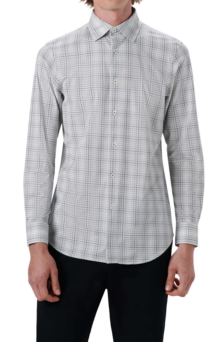 Bugatchi OoohCotton<sup>®</sup> Check Button-Up Shirt, Main, color, 