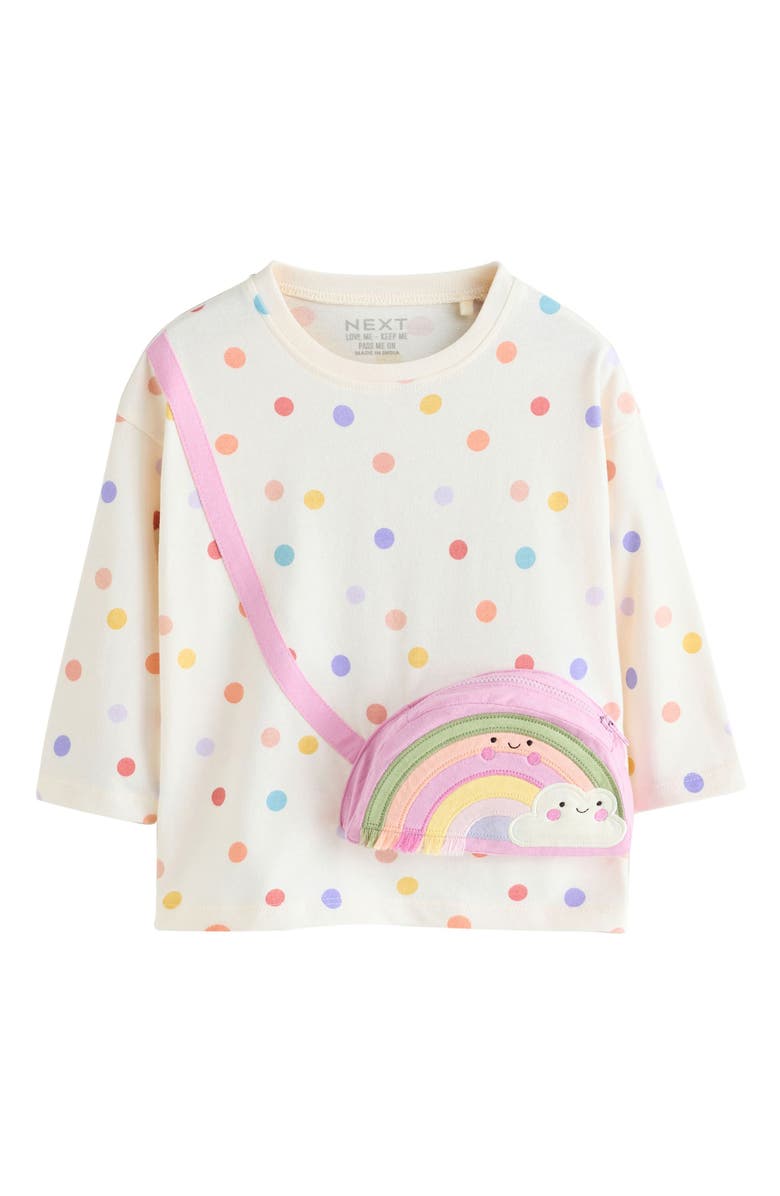 NEXT Kids' Rainbow Bag Cotton T-Shirt, Main, color, Neutral