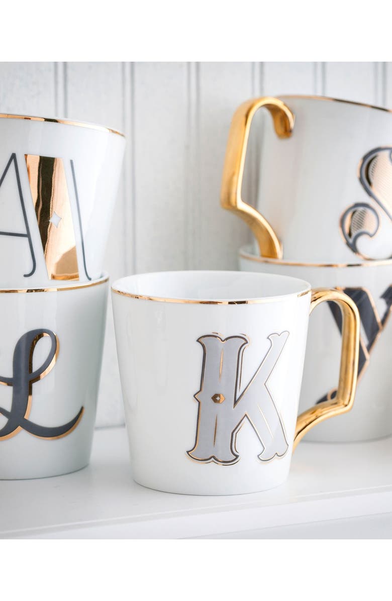 Rosanna Monogram Porcelain Coffee Mug, Alternate, color, 