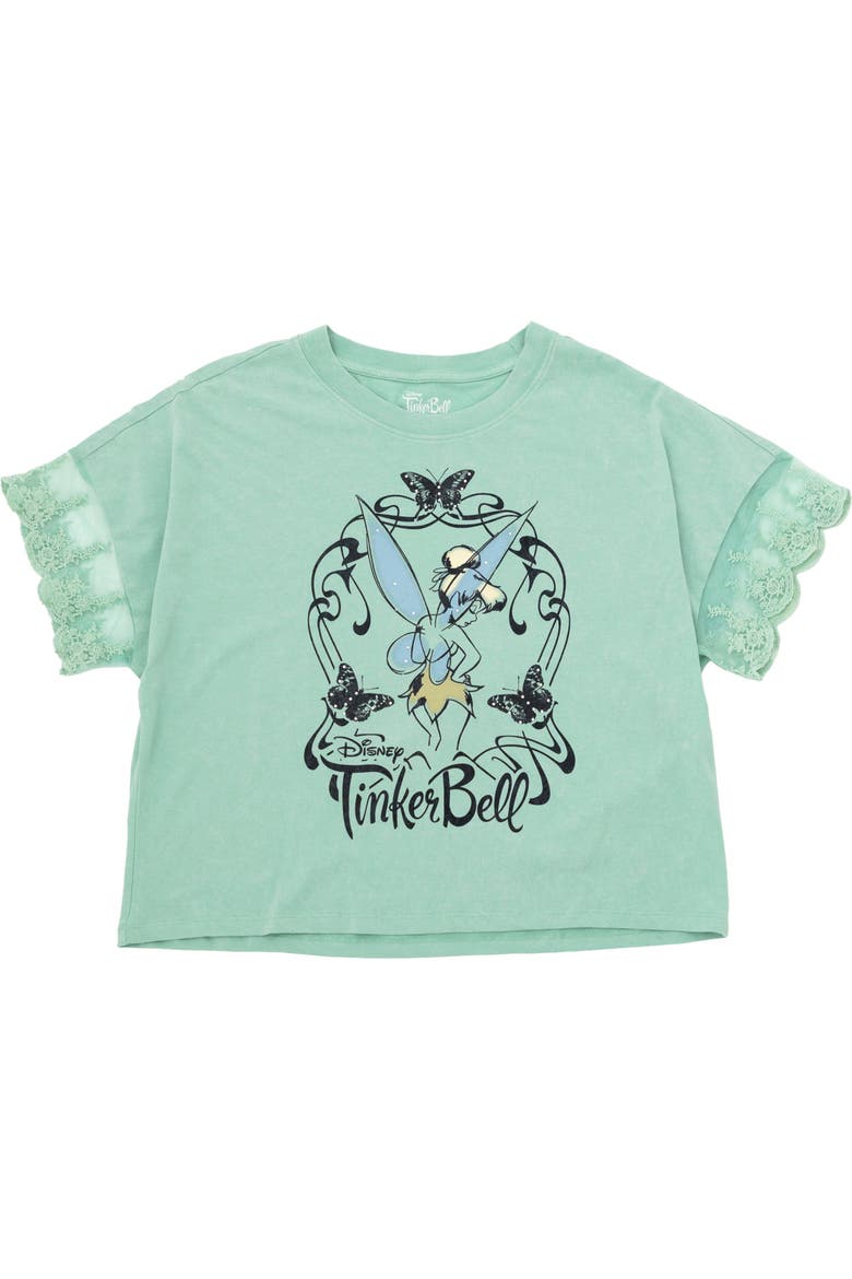 Peter Pan Tinker Bell Short Sleeve T-Shirt, Main, color, Lichen Tinker Bell