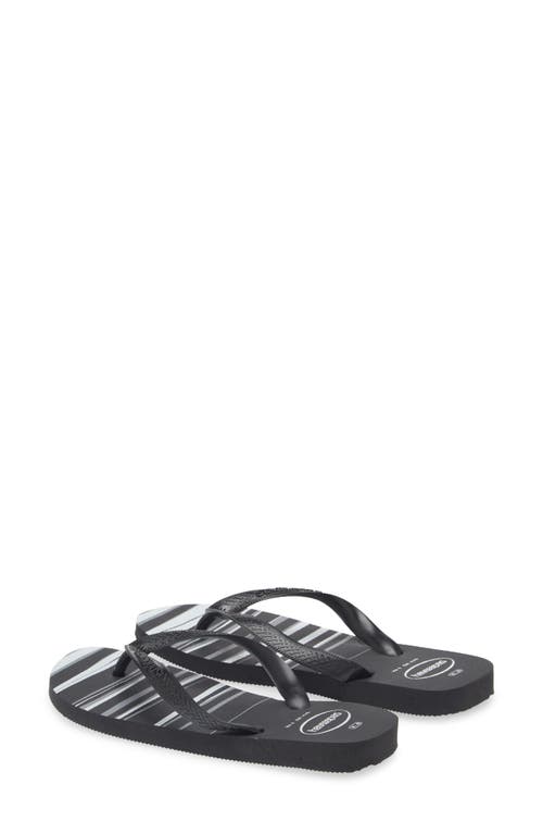 Havaianas Top Basic Flip Flop In Black/white