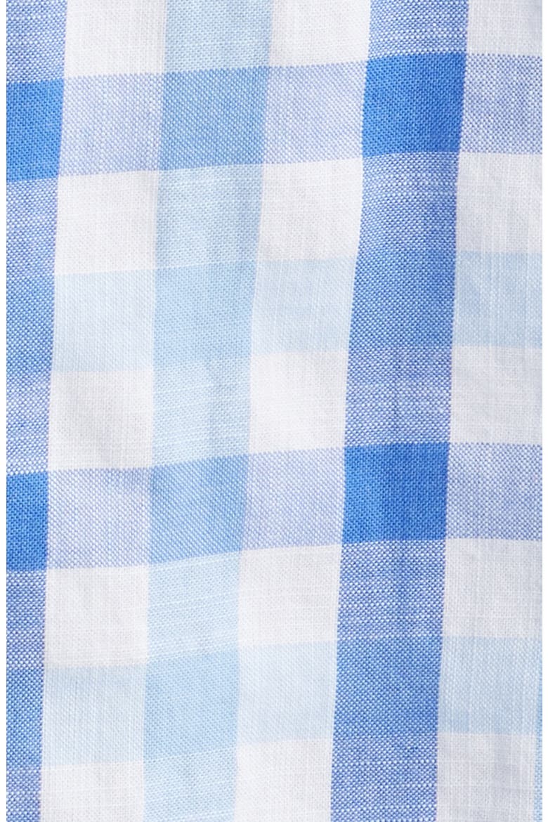 Candler Plaid Button-Down Shirt, Alternate, color, MALIBLU