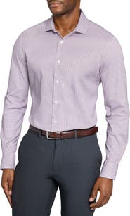 W.R.K Slim Fit Micro Square Print Reworked Cotton Dress Shirt