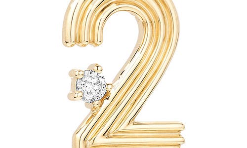 Adina Reyter Groovy Number Charm Pendant In Gold
