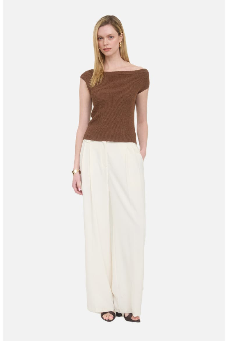 Off-the-Shoudler Sweater, Alternate, color, BROWN