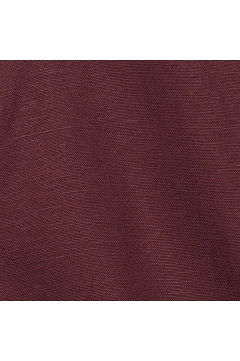 Linen Blend Peplum Vest, Alternate, color, Burgundy