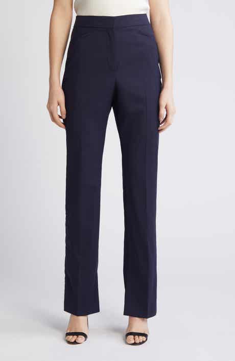 BOSS Teana Straight Leg Wool Pants