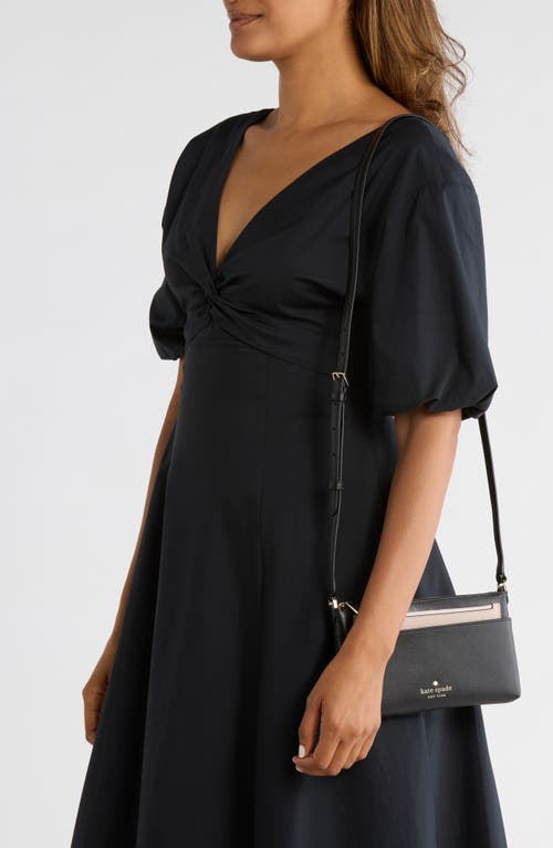 Kate Spade New York Textured Leather Crossbody Bag With Removable Pouch In Black