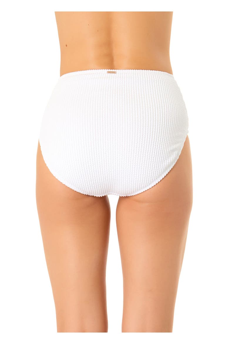Women's Live In Color Textured High Waist Swim Bottom, Alternate, color, White