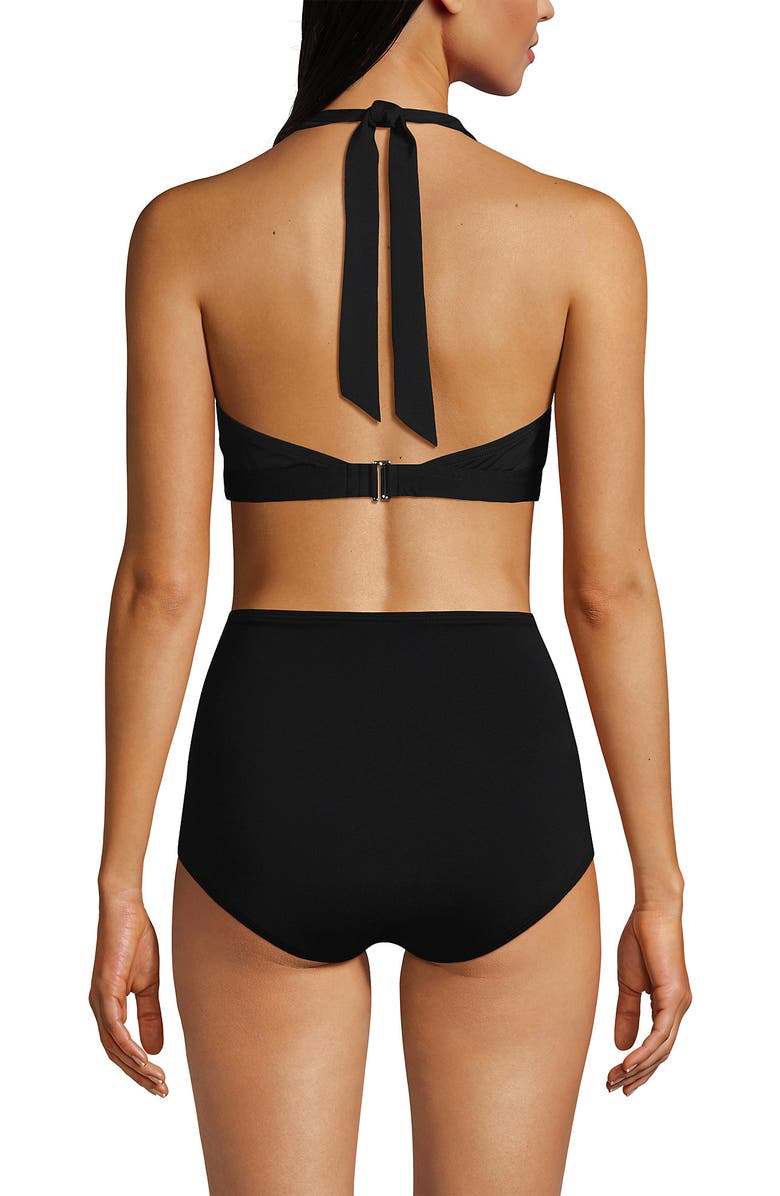 Lands' End Chlorine Resistant Square Neck Halter Bikini Swimsuit Top, Alternate, color,