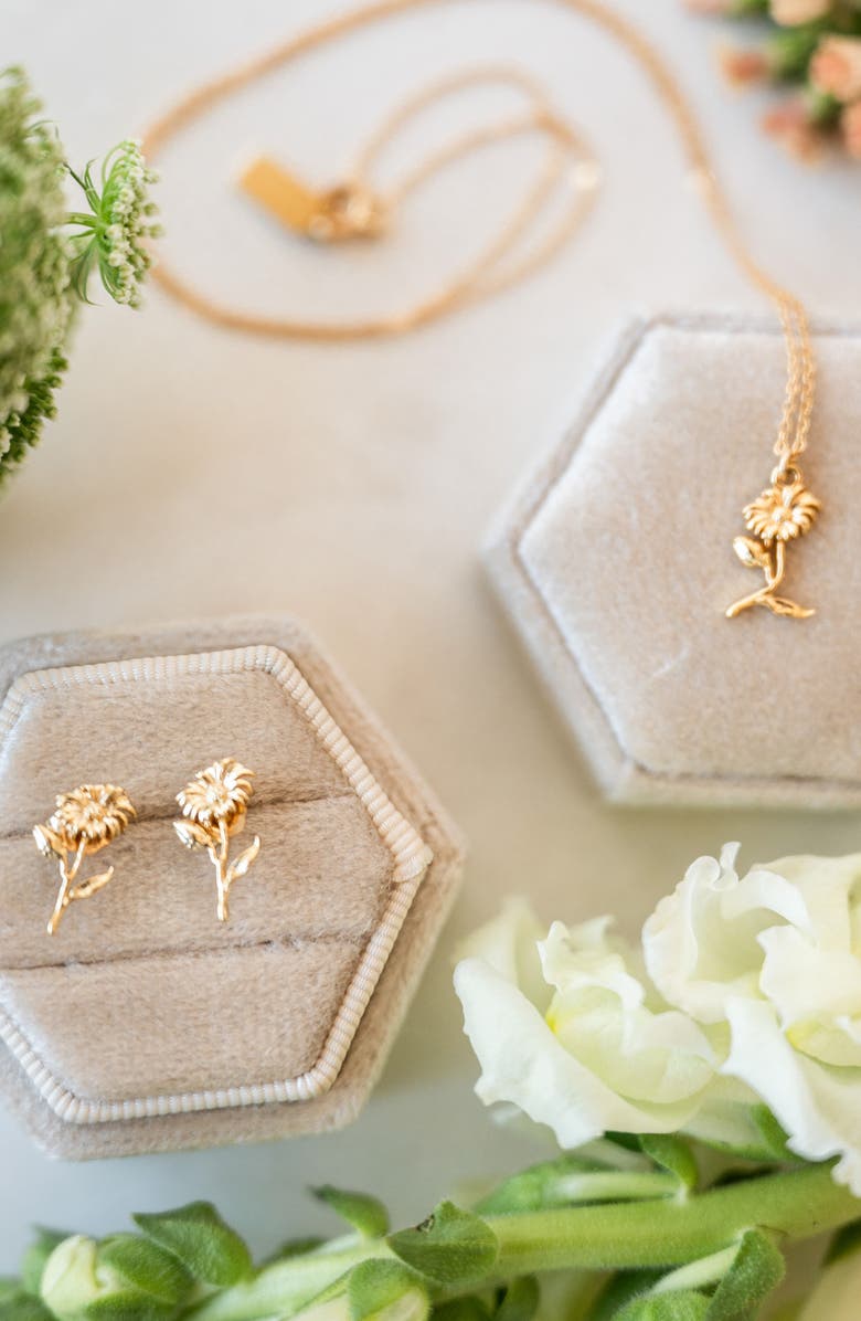 Set & Stones Daisy Pendant Necklace, Alternate, color, 