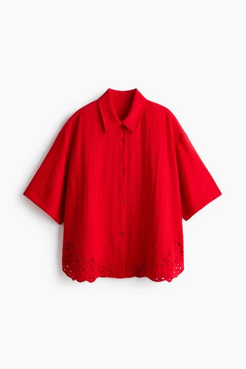 Broderie Anglaise Beach Shirt