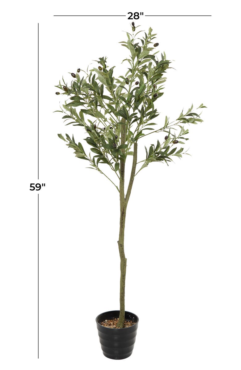 GINGER BIRCH STUDIO Green Faux Foliage Artificial Olive Tree, Alternate, color, 