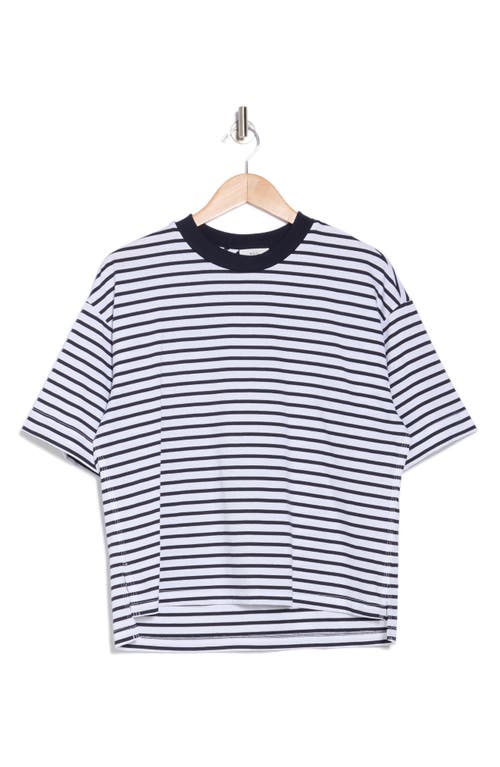A.l.c . Albie Stripe Cotton T-shirt In Blue