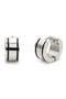 Men's Stripe Stainless Steel Hoop Earrings
