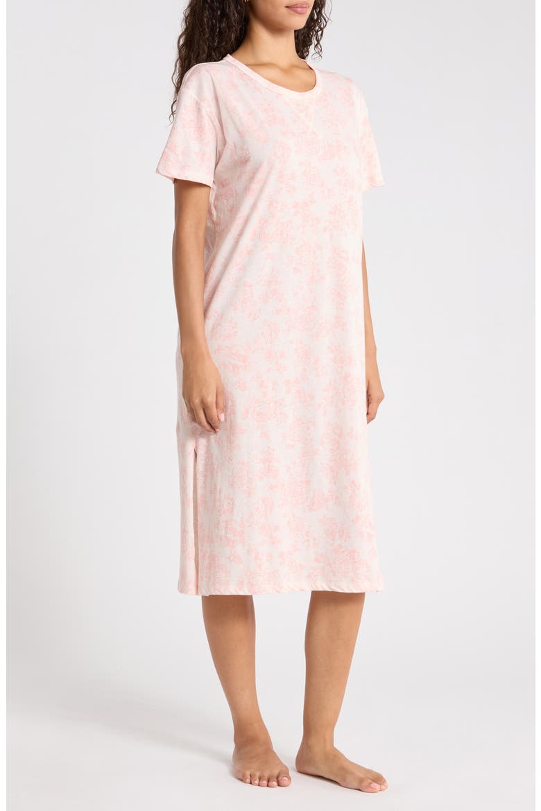 Nostalgia Organic Cotton Nightshirt, Alternate, color, PERSIMMON