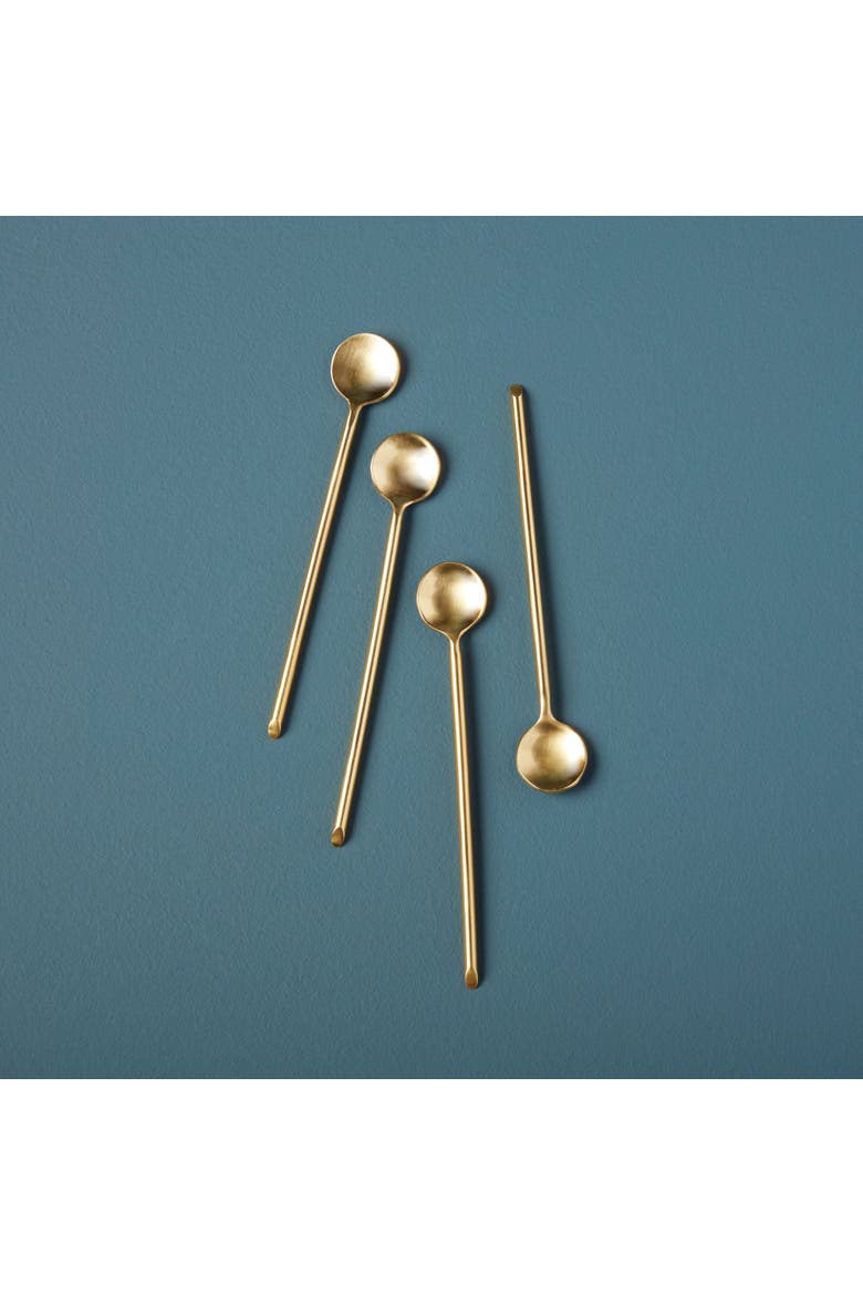 Luxe Thin Spoons - Set of 4, Alternate, color, Gold
