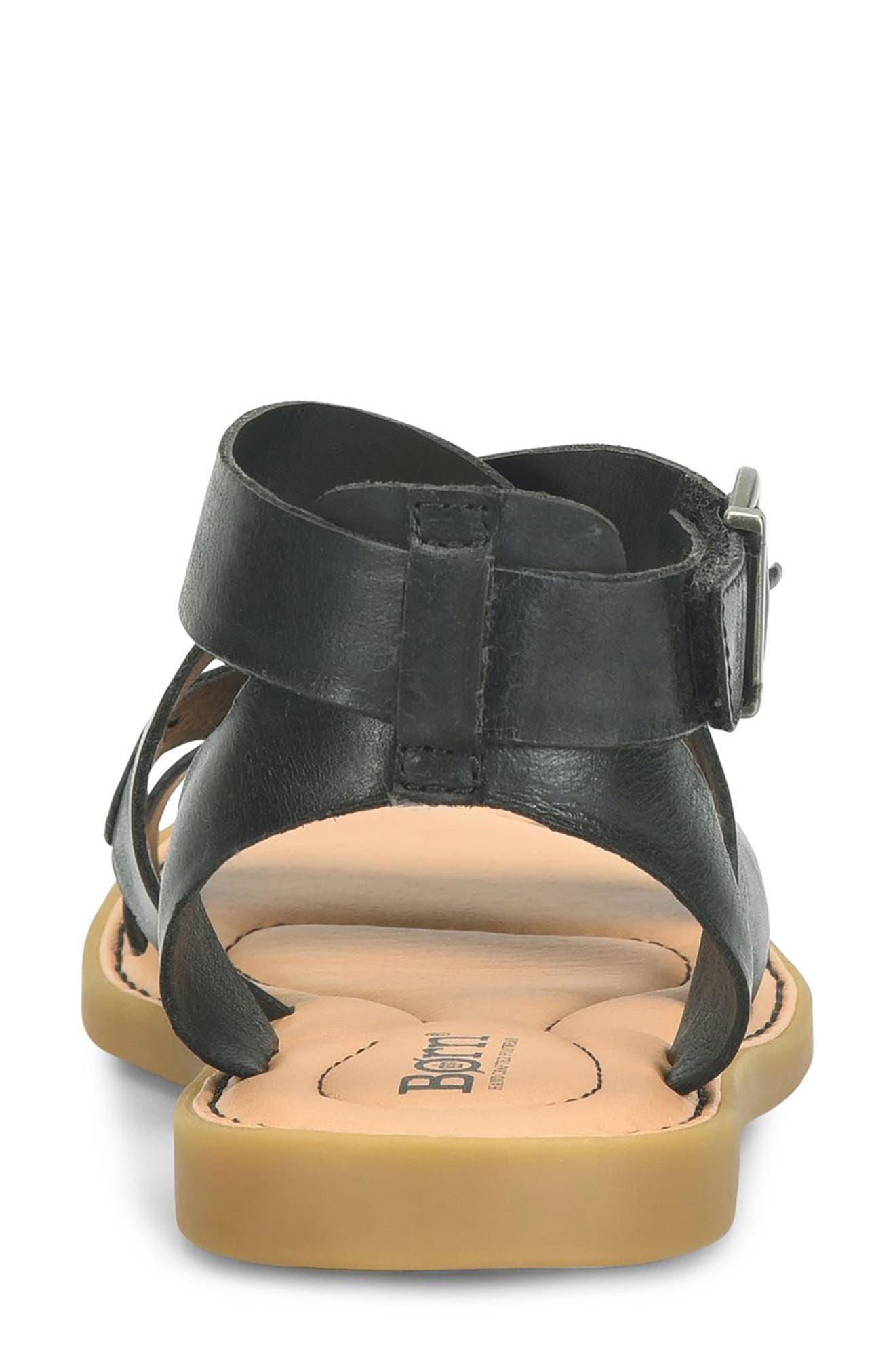 Børn May Sandal, Alternate, color, Black Leather