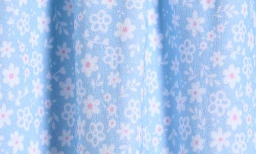 Kissy Kissy Floral Ruffle Trim Footie In Blue