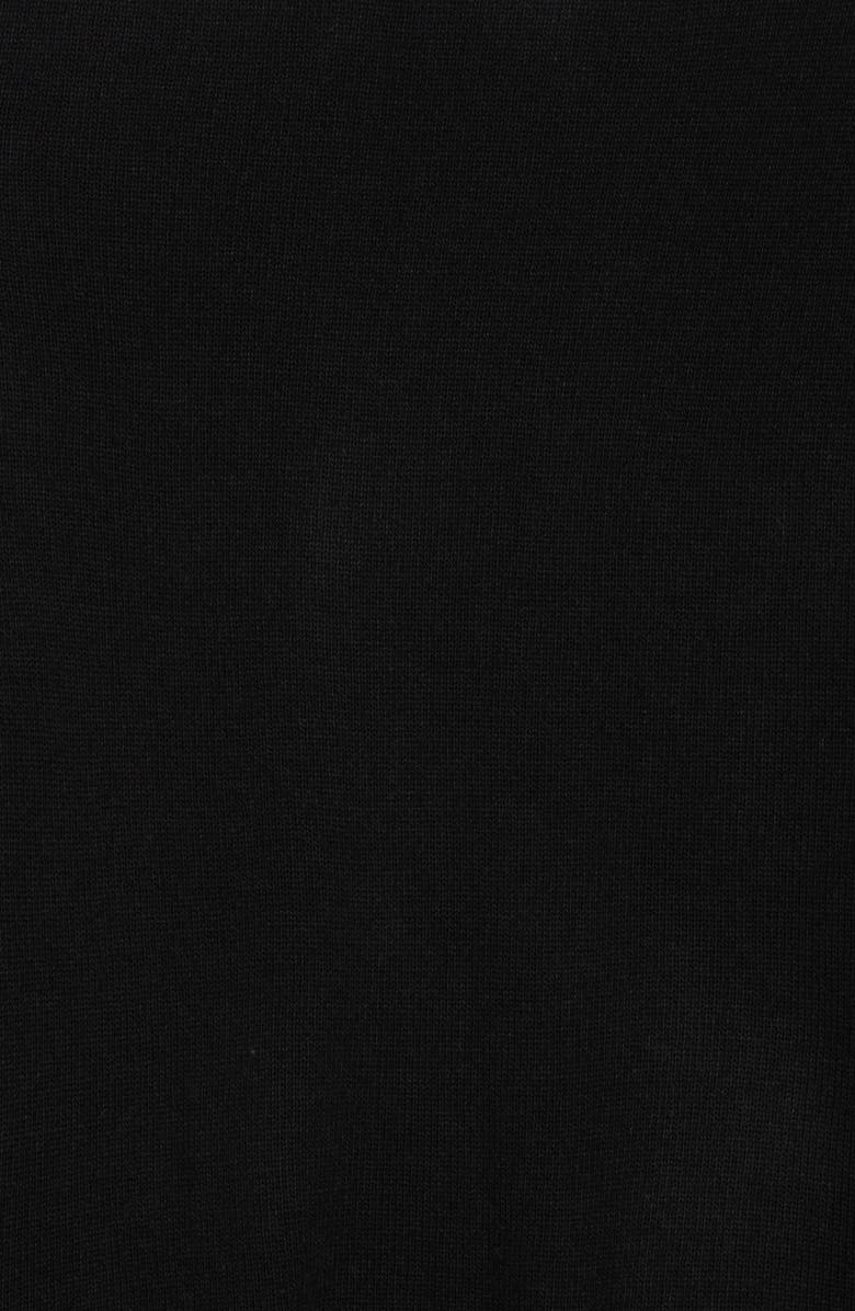 Portolano Merino Wool Blend Eyelash Fringe Wrap Scarf, Alternate, color, Black